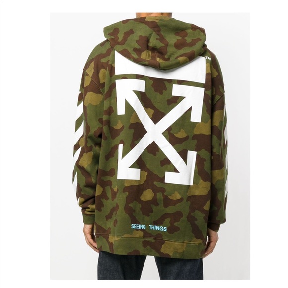 Off White Camo Hoodie Size S 